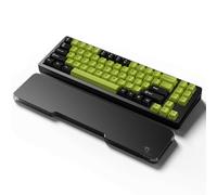 MAMBASNAKE CNC Acrylic Wrist Rest for Compact 68 Keys Keyboard - Black Acrylic Keyboard Hand Support - Anti-Slip Rubber Feet - Ergonomic Cushion Palm Rest for Office/Gaming/Typing/Laptop