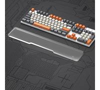 MAMBASNAKE Ergonomic Wrist Rest for 104-Key Full Size 100% Keyboard-Acrylic Keyboard Wrist Support Pad-Premier Clear Acrylic-Anti-Slip Feet-Cushion Support Pad for Office/Gaming/Typing/Laptop