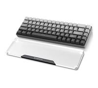 MAMBASNAKE Keyboard Wrist Rest for 68 Keys Compact 65% Keyboard - CNC Acrylic Keyboard Hand Support Palm Rest with Aluminum Logo - Anti-Slip Rubber Feet - for Office/Gaming/Typing/Laptop - Black