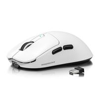 MAMBASNAKE M3 Wireless Gaming Mouse, 40K DPI, 39g Lightweight Gaming Mouse,PAW3395PRO Optical Sensor,Tri-Mode BT5.1/2.4G/USB-C PC Game Mice,Programmable Buttons,300mAh Battery for PC/Laptop/Mac(White)