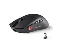MAMBASNAKE M4 Ultra-Light Wireless Gaming Mouse, 53g, PAW3311 Sensor, 24000 DPI, Tri-Mode Bluetooth/2.4G/Wired, RGB Lighting, 400mAh Battery, 20M Clicks, for Gaming/Work - Black