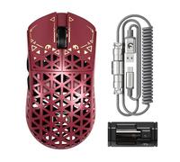 MAMBASNAKE M5 Ultra Carbon Fiber 8000Hz Wireless Gaming Mouse, 39g SUPERLIGHT, 42000DPI, PAW3950MAX Sensor, Nordic 52840 Chip, Bluetooth/2.4G/USB-C Wired Mice with Mouse Coiled Cable, for PC/Mac