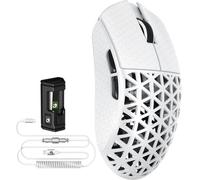MAMBASNAKE M5 Ultra Carbon Fiber 8000Hz Wireless Gaming Mouse, 39g SUPERLIGHT, 42000DPI, PAW3950MAX Sensor, Nordic 52840 Chip, Bluetooth/2.4G/USB-C Wired Mice with Mouse Coiled Cable, with Grip Tape