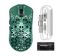 MAMBASNAKE M5 Ultra Carbon Fiber 8000Hz Wireless Gaming Mouse, 39g SUPERLIGHT, 42000DPI, PAW3950MAX Sensor, Nordic 52840 Chip, Bluetooth/2.4G/USB-C Wired Mice with Mouse Coiled Cable, for PC/Mac