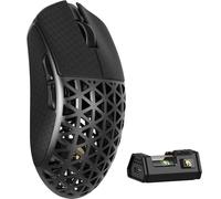 MAMBASNAKE M5 Ultra Carbon Fiber 8000Hz Wireless Gaming Mouse with Up to 42000 DPI, PAW3950 MAX Sensor, 39g Ultra-Lightweight, Nordic 52840 Chip, 2.4GHz Wireless/BT/Wired, for PC/Xbox/PS/Mac -Black