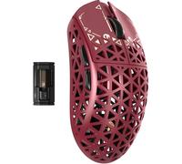 MAMBASNAKE M5 Ultra Carbon Fiber 8000Hz Wireless Gaming Mouse with Up to 42000 DPI, PAW3950 MAX Sensor, 39g Ultra-Lightweight, Nordic 52840 Chip, 2.4GHz Wireless/BT/Wired, for PC/Xbox/PS/Mac - Red