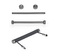 MAMBASNAKE RC01 Custom Fixed Rod For Coiled Keyboard Cable, CNC Aluminum Winder, Mechanical Keyboard Cable Management Pole, Aviator Cable Metal Weight Bar, 7.68In Length - For Gaming Keyboard - Black
