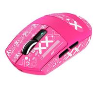 MAMBASNAKE x ATTACK SHARK G3 Wireless Gaming Mouse, 59g Lightweight Mice, PAW3311 Optical Sensor, 25,000 DPI, Bluetooth/2.4G/USB-C, 5 Programmable Buttons,Grip Tape,500mAh for for PC/Mac-Berry Red