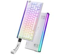 MAMBASNAKE x ATTACK SHARK R85HE 75% Wired Magnetic Keyboard, Mechanical Switch, 8000Hz Polling Rate, Rapid Trigger, 0.005mm RT Accuracy, 0.08ms Latency,RGB Backlit Box for PC/MAC (White Contour)