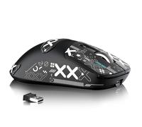 MAMBASNAKE x Attack Shark X3MAX Wireless Gaming Mouse,PixArt PAW3950 42000 DPI,49g Ultralight Tri-Mode(BT5.4/2.4GHz/Wired), 1K Polling Rate Programmable Computer Mice for PC/MAC/Win - Black&Tape
