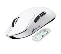 MAMBASNAKE x ATTACK SHARK X8ULTRA 8000Hz Wireless Gaming Mouse, 55g SUPERLIGHT, 42000 DPI, PAW3950MAX Sensor, Nordic 52840, Ice-feel Coating, WEB Config, BT/2.4G/Wired, Ideal for Large Hands, White