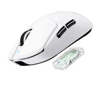 MAMBASNAKE x ATTACK SHARK X8ULTRA 8000Hz Wireless Gaming Mouse, 55g SUPERLIGHT, 42000 DPI, PAW3950MAX Sensor, Nordic 52840, Ice-feel Coating, WEB Config, BT/2.4G/Wired, Ideal for Large Hands, White