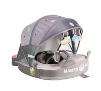 Mambobaby No-Flip Baby Pool Float with Canopy & Tail Non-Inflatable Swim Float for Infants, Pearl-Foam, UPF 50+ & Adjustable Safety Five-Way Harness, Skin-Friendly for Boys Girls 3-24 Months-Cat