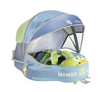 Mambobaby No-Flip Baby Pool Float with Canopy & Tail Non-Inflatable Swim Float for Infants, Pearl-Foam, UPF 50+ & Adjustable Safety Five-Way Harness, Skin-Friendly for Boys Girls 3-24 Months-Dragon