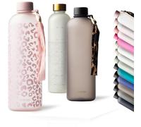 MAMEIDO Water Bottle 1.5 l, Motivational Time Markings, BPA free, Leak-Proof, Tritan Co-Polyester Plastic water bottle, Sports Bottle (Wild Candy)