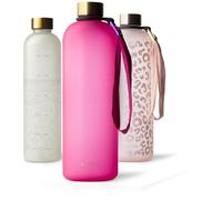 MAMEIDO Water Bottle 1.5 l, Motivational Time Markings, BPA free, Leak-Proof, Tritan Co-Polyester Plastic water bottle, Sports Bottle (Glow Couture)