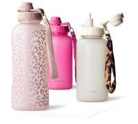 MAMEIDO Water Bottle with Straw & Time Markings 2 l, Leakproof Tritan Sports Water Bottle, Drinks Bottle BPA-free, Gym Water Bottle (Wild Candy)