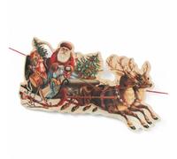 Mamelok - Santa's Sliegh Traditional Christmas Garland - Printed in England