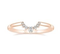 Mameloly Wedding Bands for Women Pear & Round Shaped CZ Cubic Zirconia Curved Stackable Engagement Rings for Her Size 4-12, Stone, White Diamond