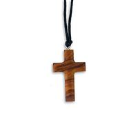 MaMeMi Olive Wood Cross Hanging Approx 3 x 2 cm with Ribbon