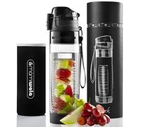 MAMI WATA Fruit Infuser Water Bottle - Unique Stylish Design - Includes Fruit Infused Water recipes eBook & Insulating sleeve - Bottom water Infusion for Enhanced Flavor - Beautiful Gift Box