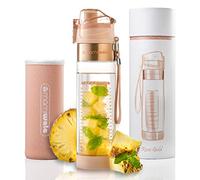 MAMI WATA Fruit Infuser Water Bottle - Unique Stylish Design - Includes Fruit Infused Water recipes eBook & Insulating sleeve - Bottom water Infusion for Enhanced Flavor - Beautiful Gift Box