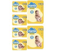 Mamia New Baby Nappies, Size 1 and Size 2, 4 Newborn Packs and 2 Size 2 Packs