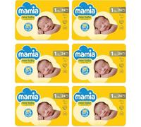 Mamia Size 1 Nappies Newborn 2, Pack, 144 Nappies (6 x 24)