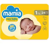 Mamia Size 1 Nappies Newborn 24 Pack, 144 Nappies (6 x 24)