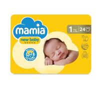 Mamia Size 1 New Baby Nappies 24 Per Pack - (Pack of 6)