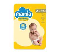 Mamia Size 2 New Baby Nappies 60 Per Pack - (Pack of 6)