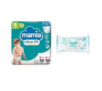Mamia Size 6 XL Nappies 30 Pack + 60 Fragrance Free Baby Wipes