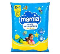 Mamia Ultra-Fit Swim Pants, Size 3-4, 7-13kg, Soft Materials, Dual Leakage Barriers, Stretchy Waistband, 12 Pack
