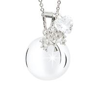 MAMIJUX Angel Caller Tree Life Mother Gift Idea Pregnancy Necklace Woman Call of Angels Chain Steel, Wood, Silver,Crystal