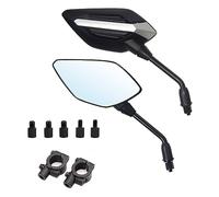 Mamiko [2022 Upgraded] 8MM Motorcycle Mirrors Universal for 7/8Handlebars Bike Mirror Compatible with ATV Snowmobile Scooter Moped Dirt Bike Sportsman - Convex Mirrors