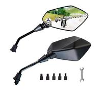 Mamiko Universal Motorcycle Rear View Mirrors for M8 M10 Threaded Bolt Double Take Mirror Mount Compatible with Motorcycle Scooter Moped Polaris Sportsman Honda ATV Dirt Bike Cruiser