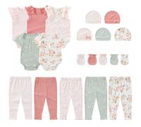 MAMIMAKA Newborn Baby Clothes Set 20-Piece Baby Boy Girl Bodysuits Pants Caps Mittens Infant Outfit Set