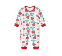 MAMIMAKA Newborn Unisex Baby Jumpsuit Cotton One Piece Long Sleeve Snap Footed Sleeper Pajama, 9-12 Months