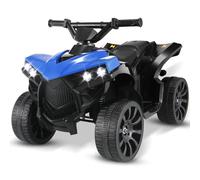 MAMIZO 6V Kids Electric Ride on Car, ATV Quad Bike with MP3 Music Player, Trumpet and LED Lights, USB Charging, Children Vehicle Quad Electric Car 3-5 km/h, for 3 Years Old Boys Girls, Blue