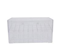 MAMJENNI Acrylic Makeup Organizer for Lipstick, 36 Grid Transparent Storage Box with Lid, Durable Dust-Proof Cosmetic Jewelry Holder for Vanity Table