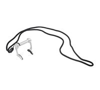 MAMJENNI Anti Lost Adjustable Nose Clip, Split Design with 0.1mm Accuracy, 25 Degree Angle for Reduced Diving Resistance, Skin Friendly Silicone for Ear Pressure Balance Training (Silver)