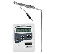 MAMJENNI Digital Cooking Thermometer with Probe, for Kitchen, BBQ, Meat, Oven, Instant Read, Timer Function, Fahrenheit Celsius Switchable, High Temp Resistant Stainless Steel