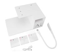 MAMJENNI Eyelash Extension Pillow Stand, for Professional Lash Stylists, with LED Light, 3 Grafting Boards, Drawer Cleaning Box, Portable Design for Salons and Training