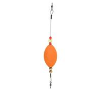 MAMJENNI Foam Fishing Floats, Crystal Plastic Beads, Reflective Sunlight, Enhanced Visibility, Floating Dynamics, for Amateur and Professional Anglers, Durable Steel Wire and Coppe (Orange)