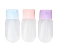 MAMJENNI for Soft Travel Bottle, Premium PE Material, Leak Proof, Squeezable, Wide Mouth for Easy Fill, 3 Colored Lids for Quick Differentiation