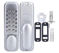 MAMJENNI High Security Mechanical Keyless Door Lock for Home Office Gate, Anti-Theft Durable Zinc Alloy, No Battery No Keyhole, Easy Installation with Screws and Manual