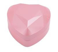 MAMJENNI LED Heart Shaped Necklace Box Elegant Stylish Small Jewelry Gift Box for Present Wedding Engagement Proposal Birthday (Pinkish)