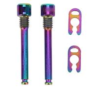 MAMJENNI Mountain Bike Disc Brake Screws, Titanium Alloy, Fine Polishing, Lightweight, Easy Installation, for Mountain Road Bikes (Colorful)