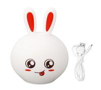 MAMJENNI Night Light, LED Lamp for Bedroom, Table Desk, Nursery, Nursery Room, Dimmable, Touch Control, USB Powered, Battery Operated, Rabbit Shape, Decorative, Gift for Kids, Girl