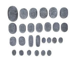 MAMJENNI Professional Massage Stones Set, 27 Pcs Basalt Hot Stones for Spa, and Relaxation, Includes Various Sizes for Full Body Treatment, Essential Oil Absorptio